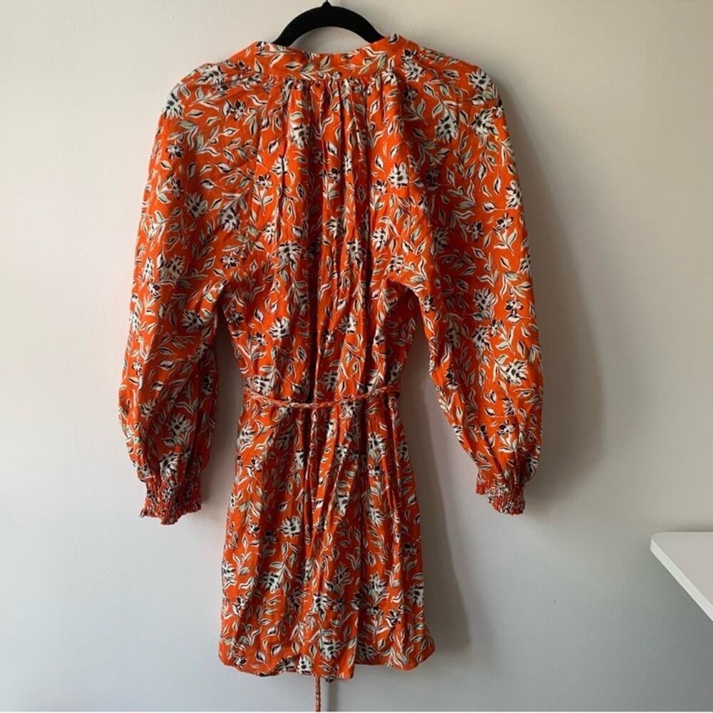 alice + olivia Lilian Linen Dress In Free Swinging Sienna Sz 6 - Picture 8 of 12